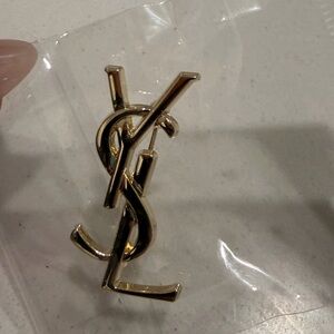 Yves Saint Laurent Gold Logo Pin